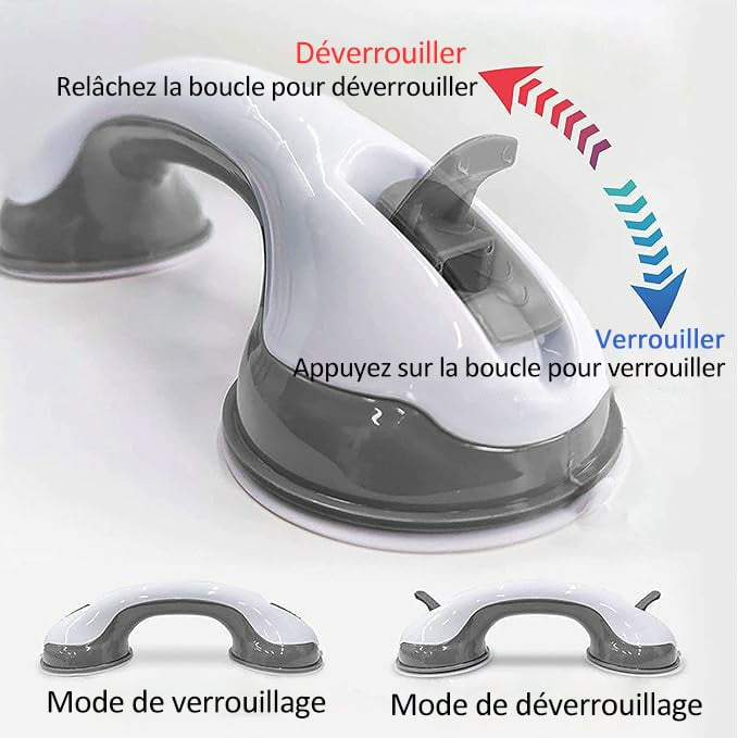 No-Drill Shower Handle – Easy Install Safety Grip!