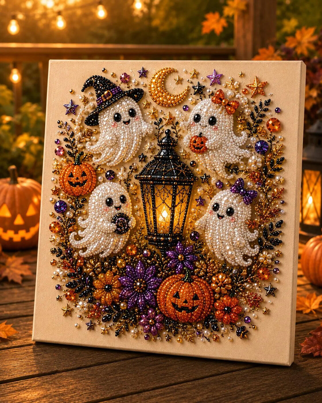 ✨ Halloween Pearl Art DIY Kit – Turn Tiny Pearls into Spooky-Cute Magic