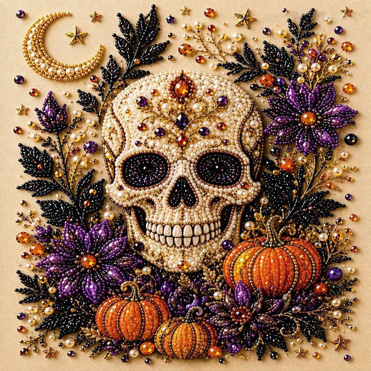 ✨ Halloween Pearl Art DIY Kit – Turn Tiny Pearls into Spooky-Cute Magic