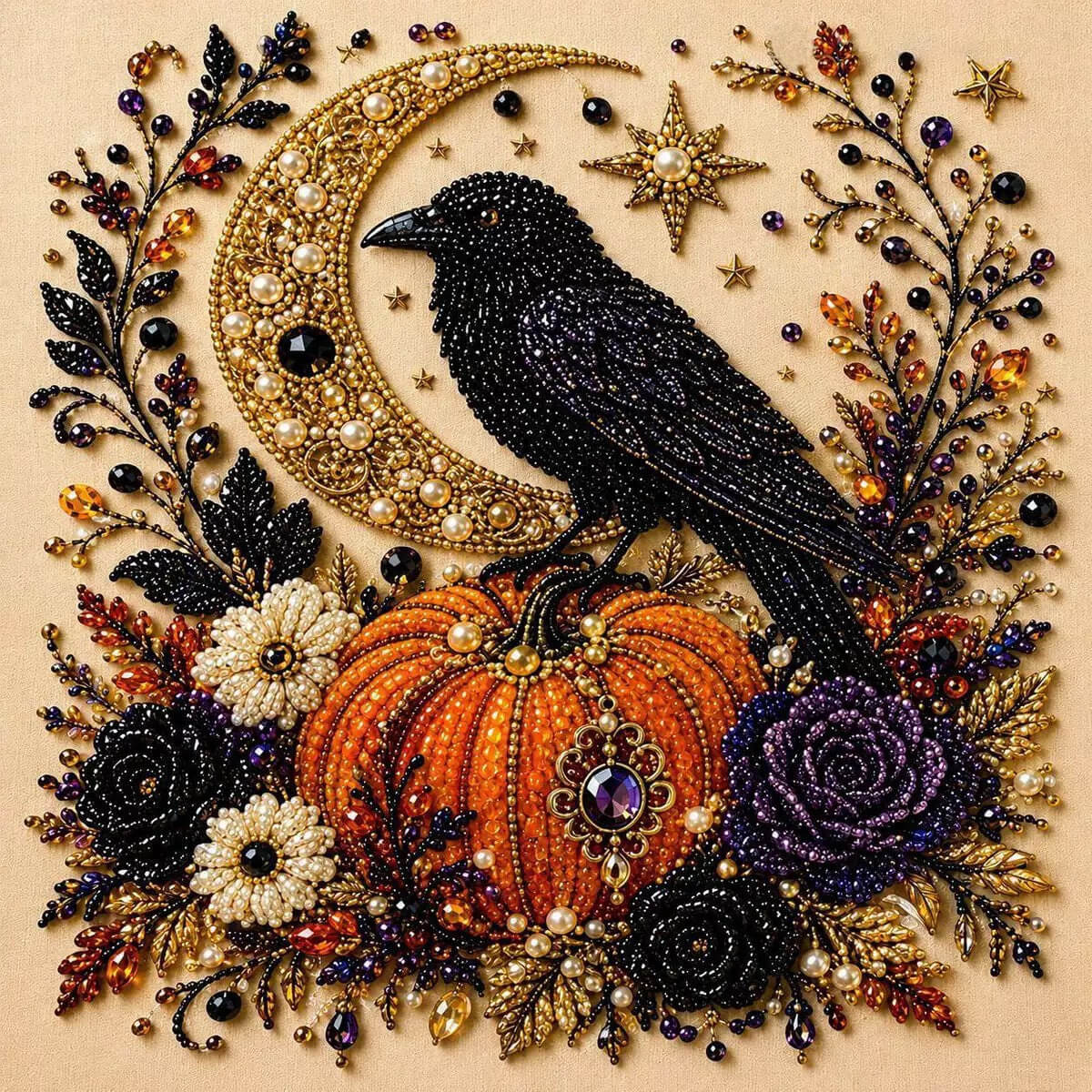 ✨ Halloween Pearl Art DIY Kit – Turn Tiny Pearls into Spooky-Cute Magic