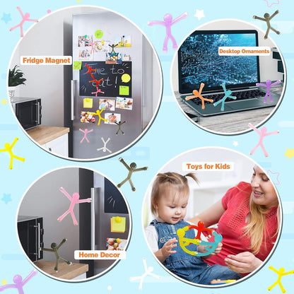 🌈 Colourful Magnetic Man Fidget Toy for Kids & Adults Stress Relief