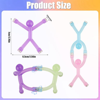 🌈 Colourful Magnetic Man Fidget Toy for Kids & Adults Stress Relief